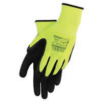 HI VIZ SANDY NITRILE GLOVES