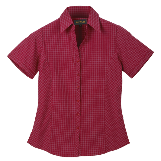Pioneer Check Blouse Short Sleeve Ladies