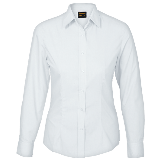 Basic Poly Cotton Blouse Long Sleeve Ladies