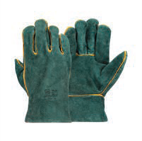 GREEN LINED WELDERS WRIST LENGTH GLOVES