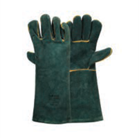 GREEN LINED WELDERS ELBOW LENGTH GLOVES