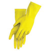 YELLOW RUBBER HOUSEHOLD GLOVES