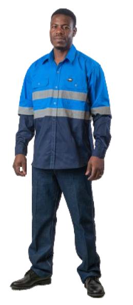 HI VIZ 100% COTTON VENTED WORKSHIRT