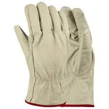 GLOVE ARGON PIG SKIN SHORT CUFF RED TRIM